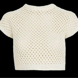 Kith cream Crochet Knit crop top